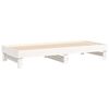 vidaXL Lit coulissant sans matelas blanc 2x(80x200)cm