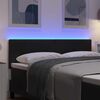 vidaXL T&ecirc;te de lit LED avec des lumi&egrave;res &agrave; LED Noir 160 cm Polyester