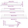 vidaXL &Eacute;tag&egrave;re flottante 3 pcs Blanc 40 x 9 x 2,5 cm Acier