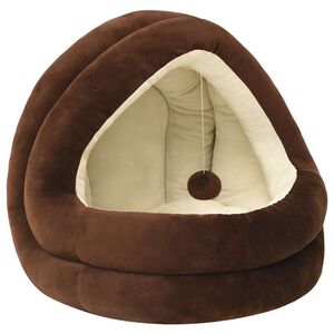 vidaXL Lit pour chat 40x40x35 cm Marron et cr&egrave;me