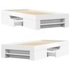 vidaXL Cadre de lit sans matelas blanc 75x190 cm bois d'ing&eacute;nierie