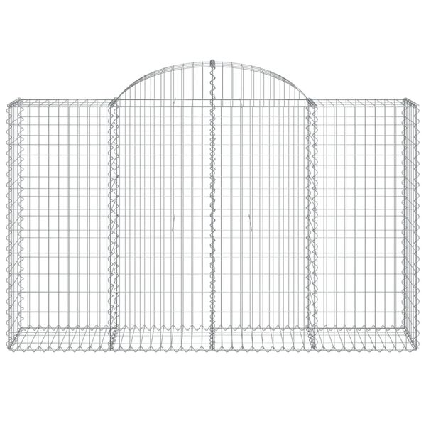 vidaXL Paniers &agrave; gabions arqu&eacute;s 25 pcs 200x50x120/140 cm Fer galvanis&eacute;