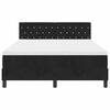vidaXL Lit &agrave; ressorts avec matelas Noir 140 x 190 cm Velours