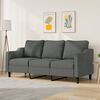 vidaXL Canap&eacute; &agrave; 3 places Gris fonc&eacute; 180 cm Tissu