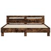 vidaXL Cadre de lit sans matelas ch&ecirc;ne fum&eacute; 160x200 cm