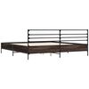 vidaXL Cadre de lit sans matelas ch&ecirc;ne marron 200x200 cm