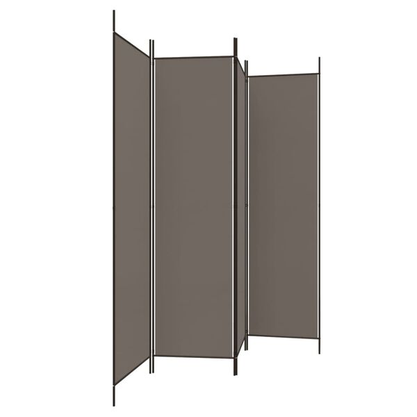 vidaXL Cloison de s&eacute;paration 4 panneaux Anthracite 200x200 cm Tissu