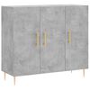 vidaXL Buffet gris b&eacute;ton 90x34x80 cm bois d'ing&eacute;nierie