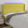 vidaXL T&ecirc;te de lit &agrave; LED Vert 183x16x118/128 cm Tissu