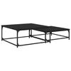 vidaXL Table basse 2 pcs Ch&ecirc;ne noir 80 x 80 x 35 cm Bois d'ing&eacute;nierie