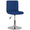 vidaXL Chaise pivotante de salle &agrave; manger Bleu Tissu