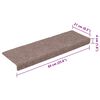 vidaXL Tapis d'escalier autocollants 10 pièces 65 x 21 x 4 cm Crème Bord rectangulaire
