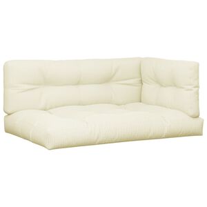 vidaXL Coussins de palette lot de 7 cr&egrave;me tissu