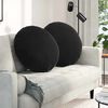 vidaXL Coussins de si&egrave;ge 2 pcs Noir &Oslash; 40 x 13 cm Velours