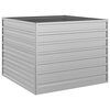vidaXL Lit sur&eacute;lev&eacute; de jardin 100x100x77 cm Acier galvanis&eacute; Argent&eacute;