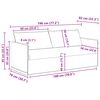 vidaXL Canap&eacute; 2 pcs Taupe 196 x 82 x 85 cm tissu