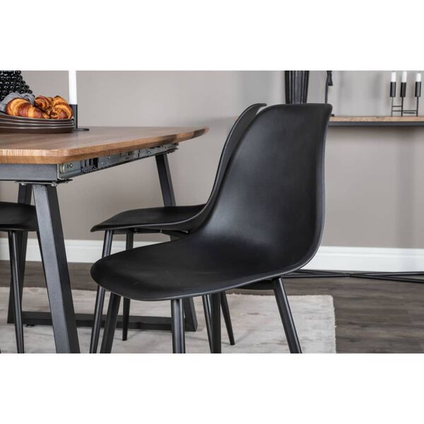 Venture Home Chaises &agrave; manger lot de 2 Polar plastique noir