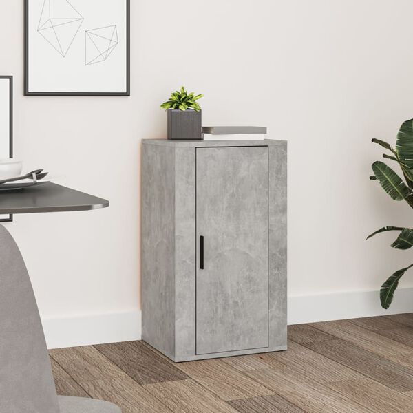 vidaXL Buffet Gris b&eacute;ton 40x33x70 cm Bois d'ing&eacute;nierie