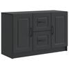 vidaXL Buffet avec tiroir Noir 89 x 34,5 x 57 cm Bois d'ing&eacute;nierie
