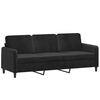 vidaXL Ensemble de canap&eacute;s 2 pcs coussins d&eacute;coratifs et coussins Noir