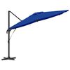 vidaXL Parasol Roma Bleu 286 x 285 x 265 cm Polyester et Aluminium