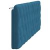 vidaXL Coussin de t&ecirc;te de lit bleu 200 cm velours