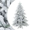 vidaXL Sapin de No&euml;l artificiel &agrave; branches pliantes, duveteux de neige