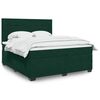 vidaXL Sommier &agrave; lattes de lit et matelas Vert fonc&eacute; 180x200cm Velours