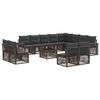 vidaXL Ensemble de canap&eacute; de jardin 13 pcs Gris et Gris fonc&eacute;