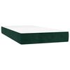 vidaXL Sommier &agrave; lattes de lit avec matelas et LED Vert fonc&eacute; 90x190cm