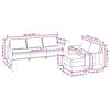 vidaXL Ensemble de canap&eacute;s 3 pcs avec coussins Marron Tissu