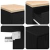 vidaXL Armoires de garage 2 pcs noir bois d'ing&eacute;nierie
