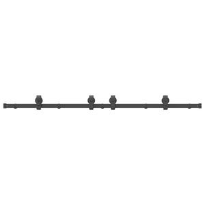 vidaXL Kit de quincaillerie de porte coulissante 183 cm Acier Noir