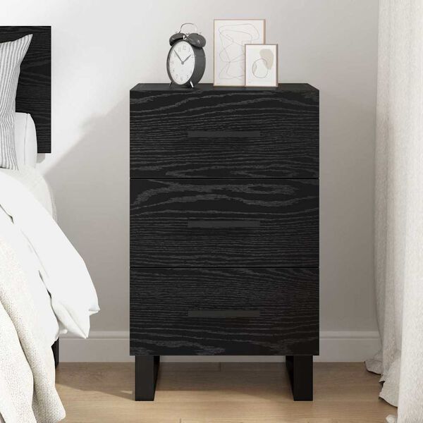 vidaXL Cabinet de chevet Chêne noir 40 x 40 x 66 cm Bois d'ingénierie