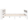 vidaXL Cadre de lit sans matelas blanc 135x190 cm bois de pin massif