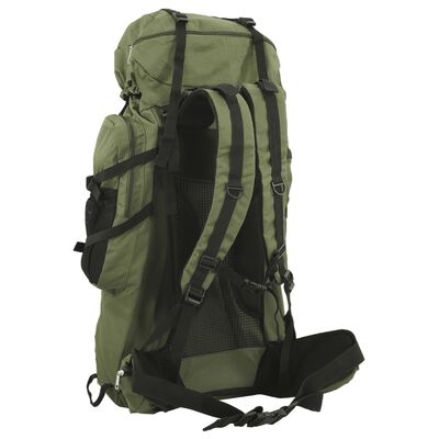 vidaXL Sac à dos de randonnée vert armée 60 L tissu oxford