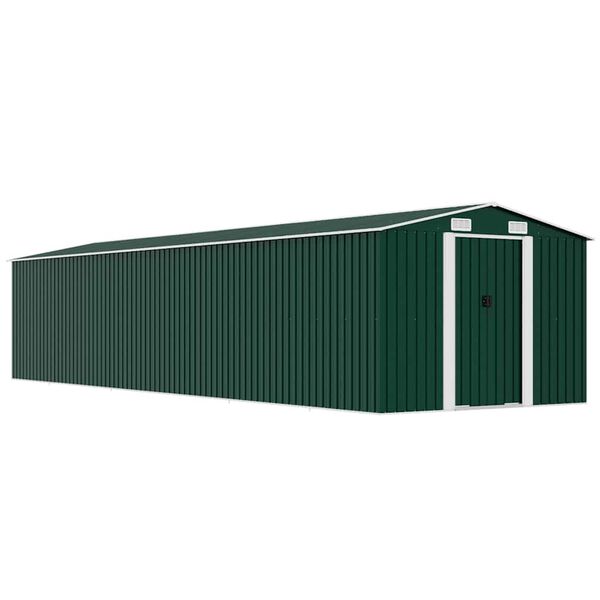 vidaXL Abri de jardin Vert 257x990x181 cm Acier galvanis&eacute;