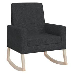 vidaXL Chaise &agrave; bascule Noir Tissu