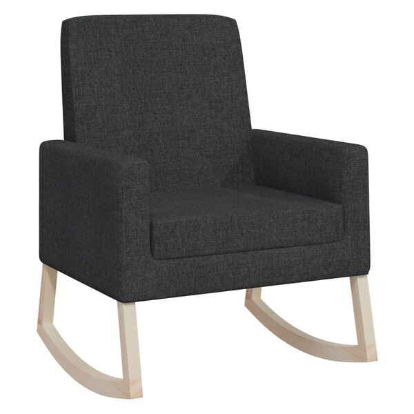 vidaXL Chaise &agrave; bascule Noir Tissu