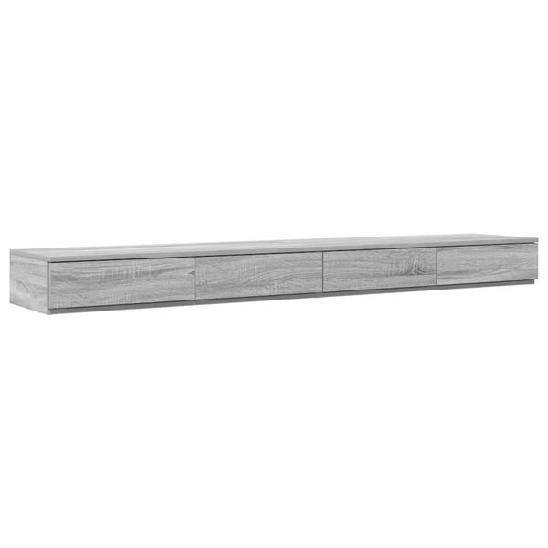 vidaXL Tiroirs de lit avec tiroir Gris Sonoma 200 x 36,5 x 16,5 cm