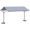 vidaXL Auvent autoportant bleu et blanc 400x300 cm tissu et acier