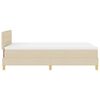 vidaXL Lit &agrave; ressort LED avec matelas Cr&egrave;me 120 x 190 cm tissu