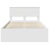 vidaXL Cadre de lit avec t&ecirc;te de lit Blanc 120 x 190 cm Pin massif