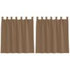 vidaXL Voilages &agrave; &oelig;illets 2 pcs marron clair 140 x 140 cm