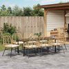 vidaXL Ensemble de salle &agrave; manger pour jardin 9 pcs Marron polyrotin