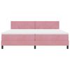 vidaXL Lit &agrave; ressort LED avec matelas Rose 200 x 200 cm Velours