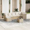 vidaXL Salon de jardin avec coussins 8 pcs beige r&eacute;sine tress&eacute;e