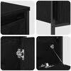 vidaXL Ensemble de mobilier de salle de bain 3 pcs Ch&ecirc;ne noir