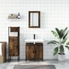 vidaXL Ensemble de meubles de salle de bain 3 pcs Ch&ecirc;ne fum&eacute;