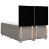 vidaXL Sommier &agrave; lattes de lit avec matelas Taupe 140x200 cm Tissu